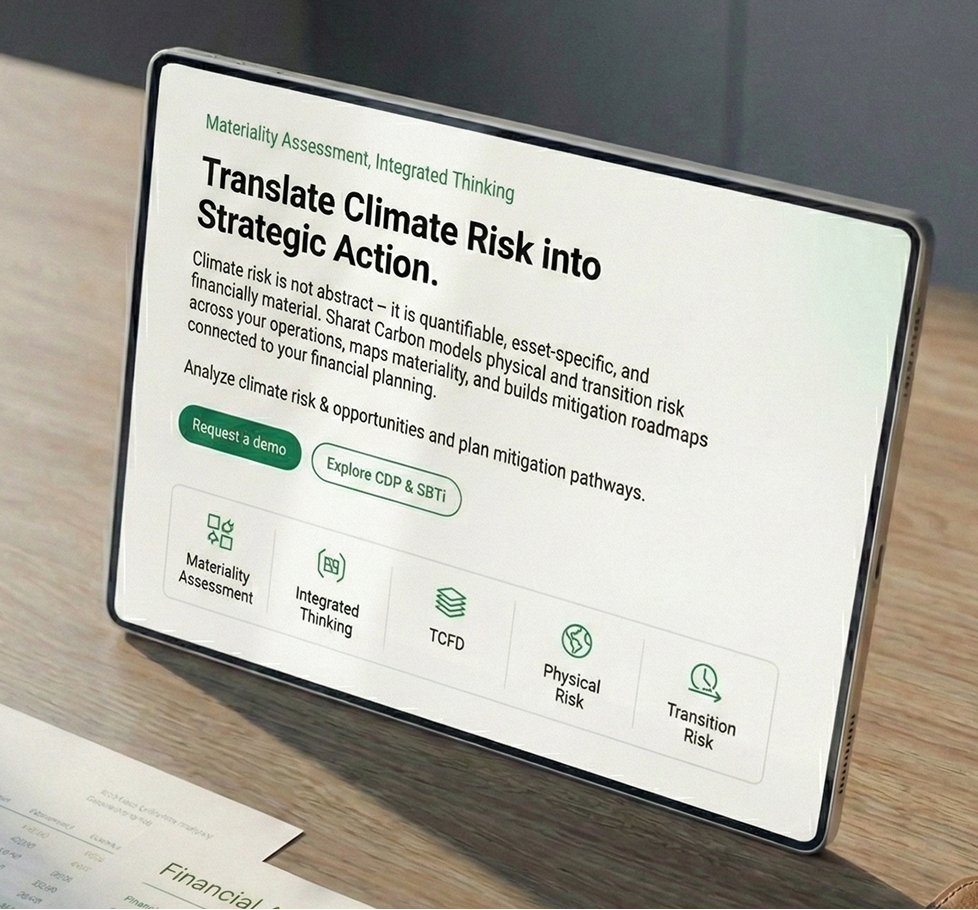 Bharat Carbon climate risk and materiality platform